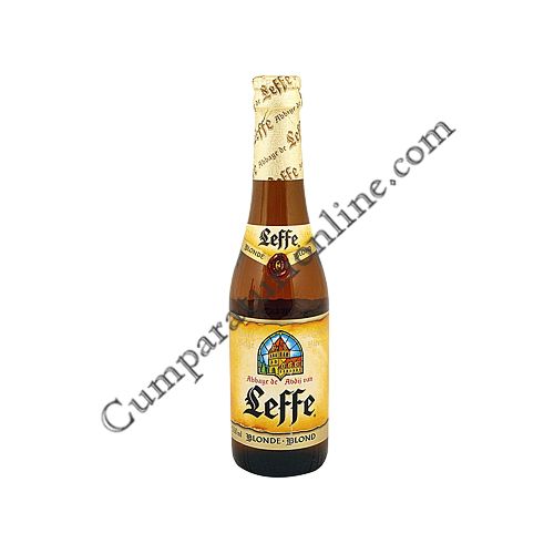 Cumpara online Bere Leffe blonda sticla 0,33l. din casa de comenzi CumparaturiOnline.com Bucuresti Bere Leffe blonda sticla 0,33l.
