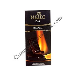 Ciocolata neagra cu portocala Heidi 80 gr.