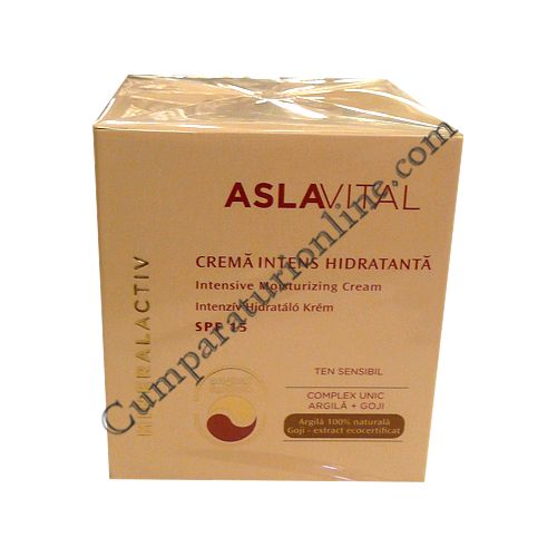 Cumpara online Crema intens hidratanta pentru ten sensibil AslaVital 50 ml. din casa de comenzi CumparaturiOnline.com Bucuresti Crema intens hidratanta pentru ten sensibil AslaVital 50 ml.