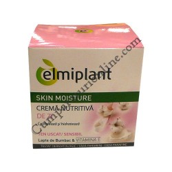 Crema nutritiva de zi pentru ten uscat/sensibil Elmiplant 50 ml.