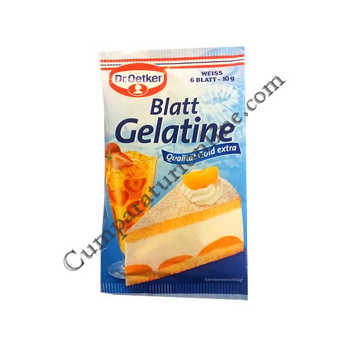Cumpara online Foi gelatina Dr. Oetker 10 gr. din casa de comenzi CumparaturiOnline.com Bucuresti Foi gelatina Dr. Oetker 10 gr.