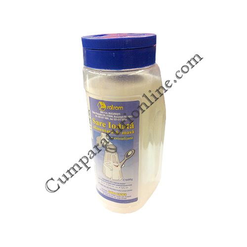 Sare iodata recristalizata Salrom 600 gr.