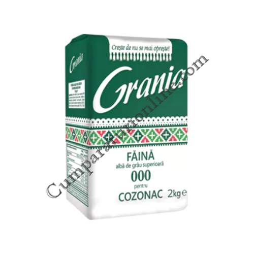 Faina alba tip 000 pentru cozonac Grania 2kg.