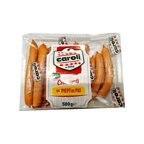 Crenvursti cu piept de pui Caroli 500 gr.