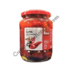 Ardei capia copt si decojit in otet Ethras 680 gr.