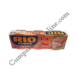 Ton picant in ulei de masline Rio Mare 3x80 gr.