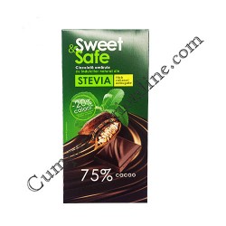 Ciocolata amaruie cu indulcitor Stevia Sweet&Safe 90 gr.
