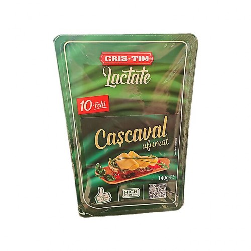 Cascaval afumat 10 felii Cris-Tim 140 gr. Cascaval afumat 10 felii Cris-Tim 140 gr.