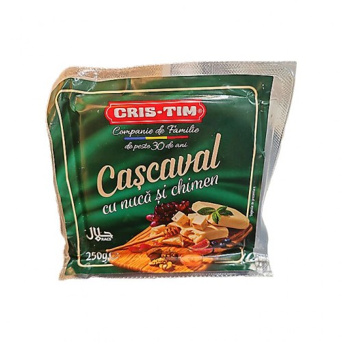Cascaval cu nuca si chimen Cris-Tim 250 gr. Cascaval cu nuca si chimen Cris-Tim 250 gr.