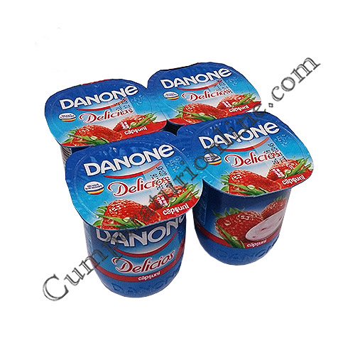 Cumpara online Iaurt capsuni Danone Delicios 125 gr. din casa de comenzi CumparaturiOnline.com Bucuresti Iaurt capsuni Danone Delicios 125 gr.
