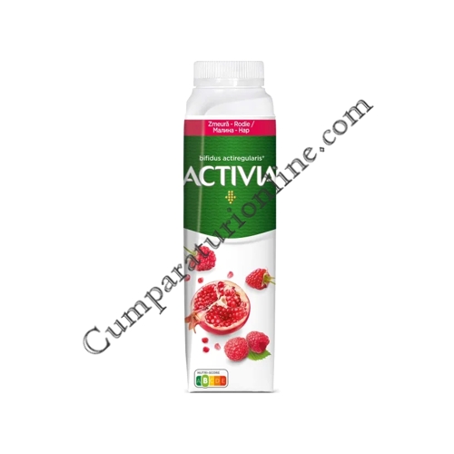 Iaurt de baut zmeura si rodie Activia Danone 320 gr.