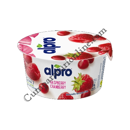 Iaurt din soia cu zmeura si merisoare Alpro 150 gr.