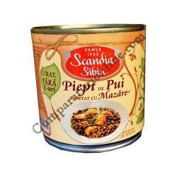 Piept de pui asortat cu mazare Scandia 400 gr.