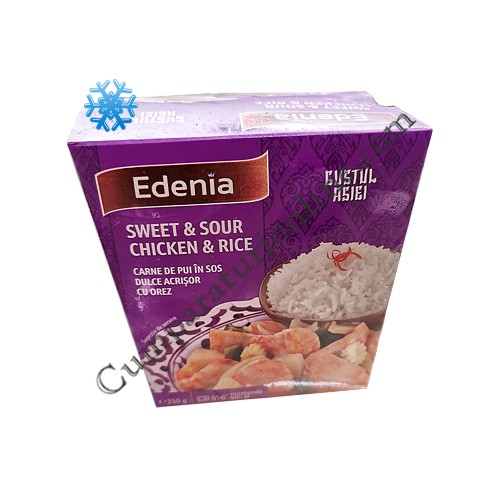 Carne de pui in sos dulceacrisor cu orez Edenia 350 gr. din