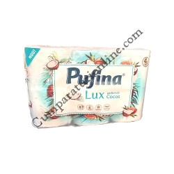 Hartie igienica Parfum de Cocos Pufina Lux 4 str. 6 role