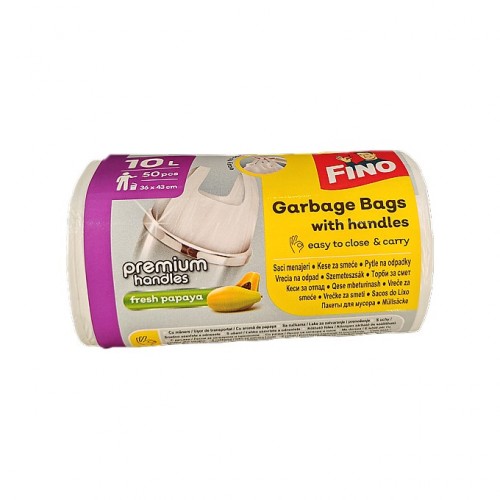 Saci menajeri cu manere 36x43 10l. Fino Color Premium 50 buc. Papaya