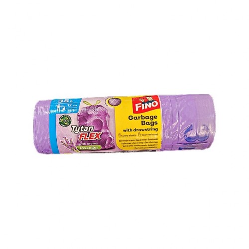 Saci menajeri cu snur 35l. 53x59 Fino Tytan Flex 12 buc. Lavanda