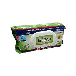 Servetele umede antibacteriene Wet Hankies Lemon 72 buc.