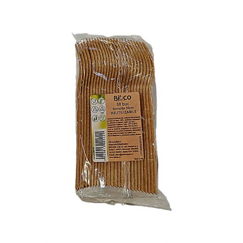Furculite reutilizabile 18 cm Bioco 50 buc.
