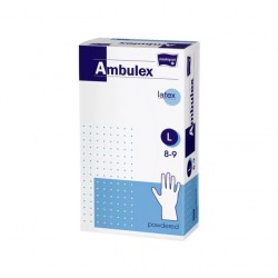 Manusi latex Ambulex marime L 100 buc.