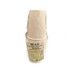 Pahare carton biodegradabil 200 ml. Bioco 20 buc.
