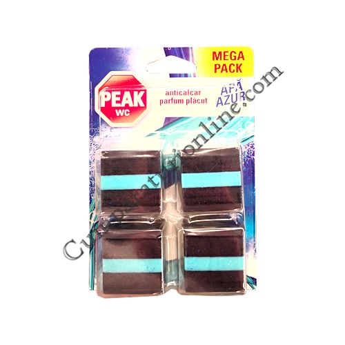 Tablete bazin WC Peak Apa azur marin 4x50 gr.